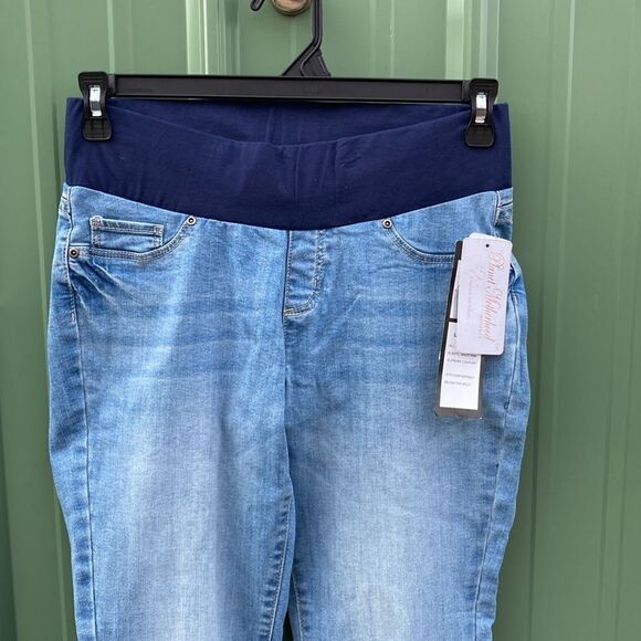Maternity Low Rise Wide Elastic Waistband Denim Pants Jeans Size M - Picture 2 of 4